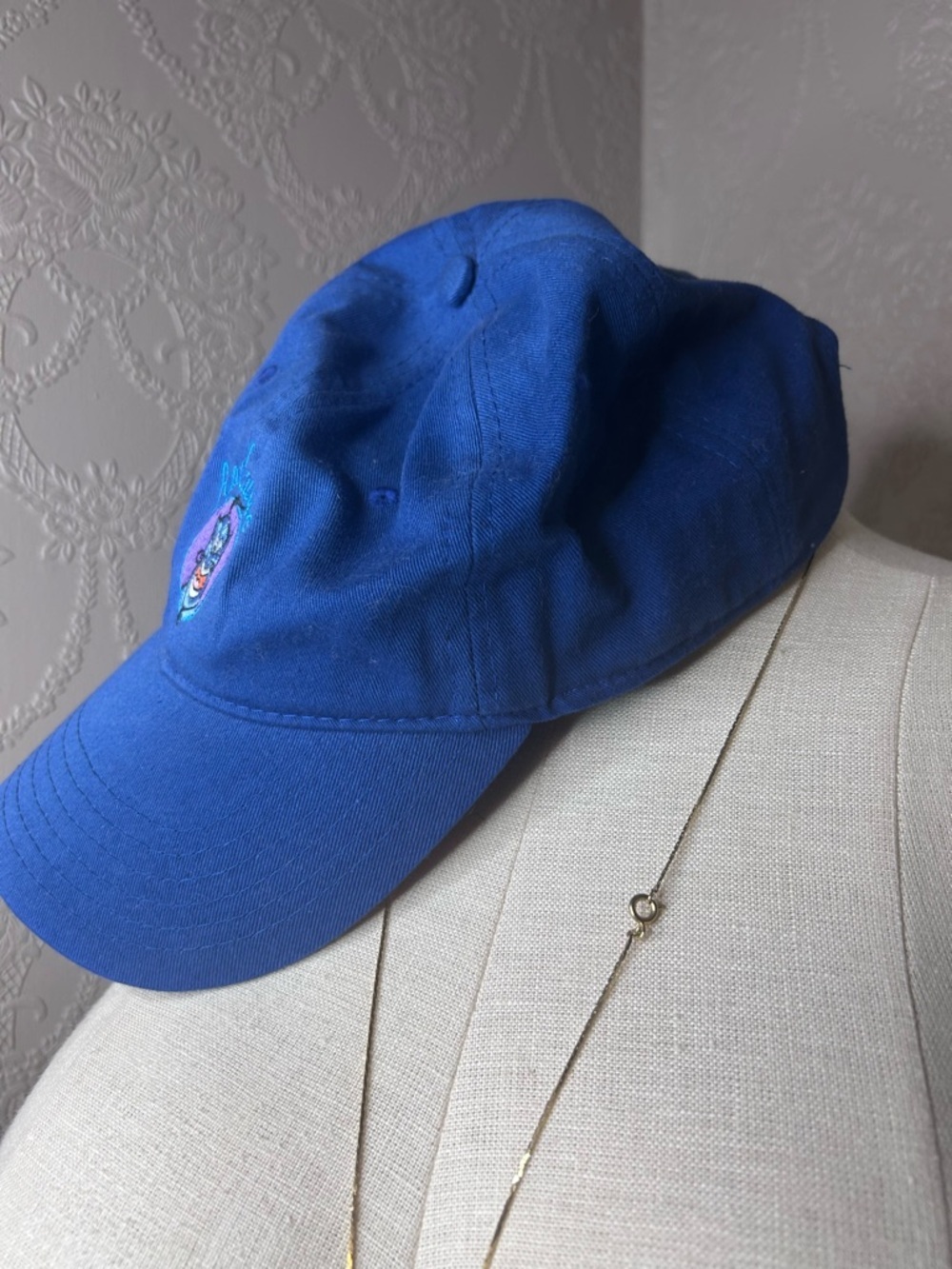 Disney Blue Aladdin Genie Embroidered Baseball Cap - Picture 2 of 5